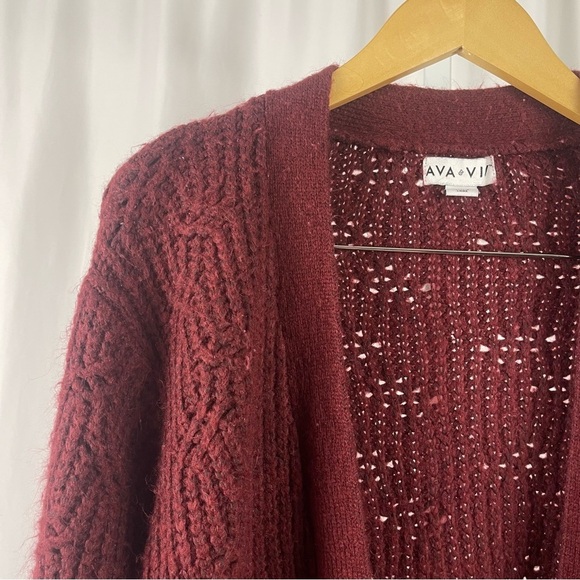 Ava & Viv 1X Buttery Soft Open Front Cardigan Chunky Warm Casual - Picture 5 of 5